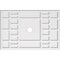Ekena Millwork Beaux Architectural Grde PVC Ceiling Medallion, 38"W x 25 3/8"H x 3"ID x 13 1/4"C x 1"P, One-Piece CMP38X25BX-03000 - alternate 1